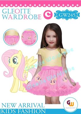 @  GW 245 DRESS  { C ~ PONY YELLOW }  ( SZ 2Y - 13Y )
