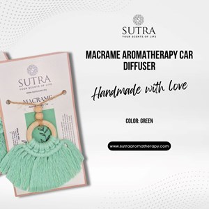 SUTRA MACRAME AROMATHERAPY CAR DIFFUSER (PLAIN COLOR)