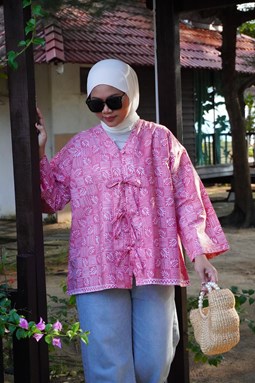 ZEINAB BATIK TOP ( Pink B3027 )