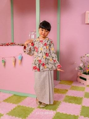 CHE ROSE KEBAYA KIDS - GREY
