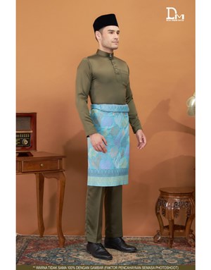 BAJU MELAYU MODERN MUHAMMAD K11 DARK OLIVE