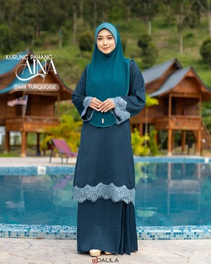 KURUNG PAHANG AINA DARK TURQUOISE