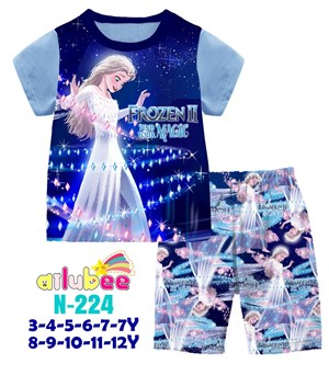 @  N-224  AILUBEE FROZEN II BLUE  CASUAL  WEAR ( 3-12Y )