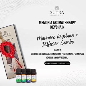 Macrame Keychain + Diffuser Oil (Combo)