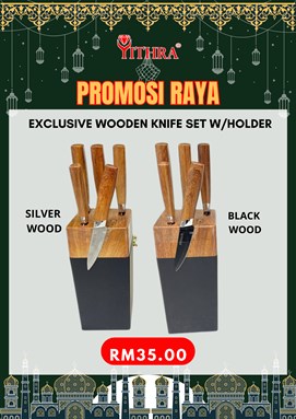 EXCLUSIVE WOODEN KNIFE SET WITH HOLDER