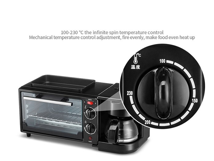 Electric Oven 3 In 1 Multifunction Breakfast Maker Coffee Make