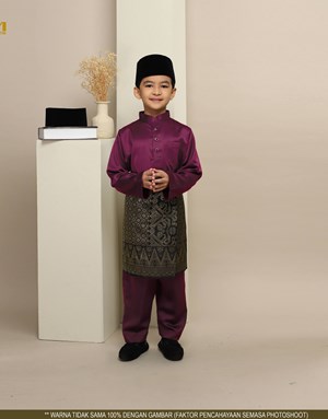 BAJU MELAYU MUHAMMAD JUNIOR K32 PURPLE PLUM