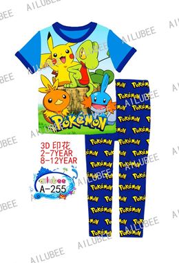 @  A-255   AILUBEE POKEMON BLUE SLEEPWEAR ( BA033 ) ( Sz 6M-12Y )