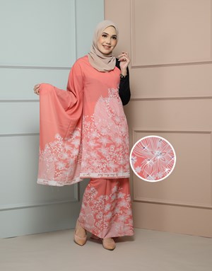 BATIK LUKIS PREMIUM With Diamond DYH 11 in Coral