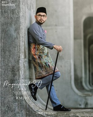 BAJU MELAYU MAGNIFICENT 3.0 (WARM GREY)