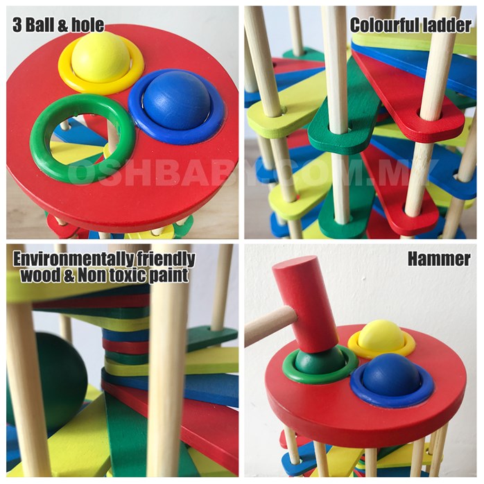 WOODEN KNOCK BALL THE LADDER OSH BABY COLLECTION