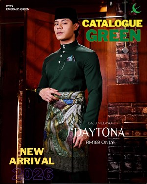 BAJU MELAYU DAYTONA (KATALOG GREEN) *FREE SAMPIN BIASA