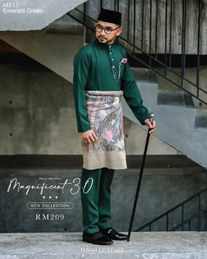 BAJU MELAYU MAGNIFICENT 3.0 (EMERALD GREEN)