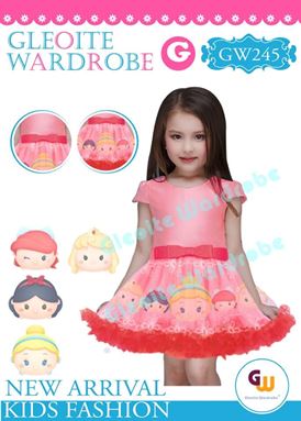@  GW 245 DRESS  { G ~ PRINCESS PINK  }  ( SZ 2Y - 13Y )