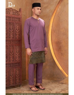 BAJU MELAYU TELUK BELANGA LUTH F12 DUSTY PURPLE