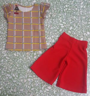 PALAZZO SET 002 ( RED PANT )