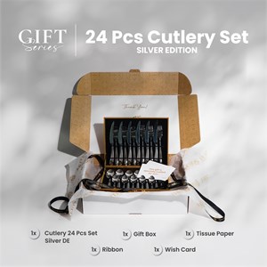 GIFT: 24pcs Cutlery Set (Silver)