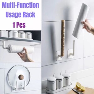 1Pcs Kitchen Self-adhesive Towel Holder Tissue Hanger Storage Rack