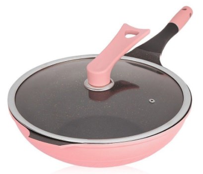 didinika didinika diamond medical rice stone pink frying pan soup pot  three-piece set household non