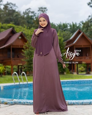 JUBAH AISYA (PURPLE PLUM)