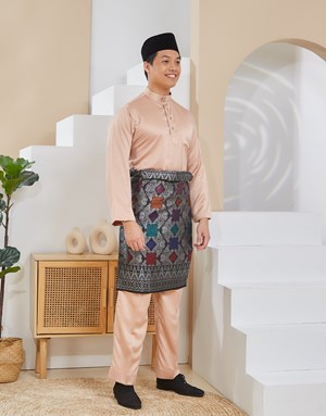 BAJU MELAYU TRADITIONAL ADAM K21 ALMOND