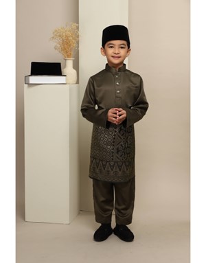 BAJU MELAYU MUHAMMAD JUNIOR K11 DARK OLIVE