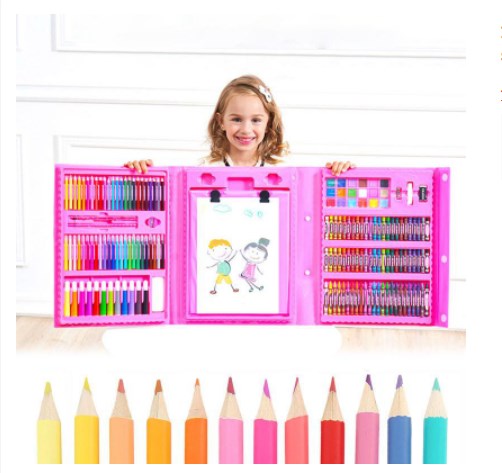 H&B 208 PCS Pink Art Set & Drawing kit for Kids
