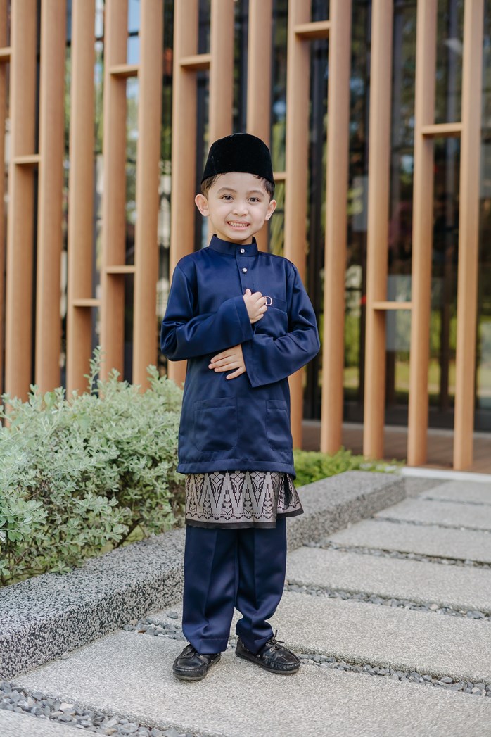 Baju Melayu Premium Damian Kids – Black (Copy)