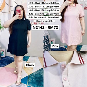 N2142 * Ready Stock * Bust 43 to 51inch /108 - 132cm