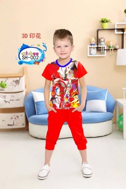 💖  SH-002  AILUBEE ULTRAMAN RED SET ( SIZE 2Y - 12Y )