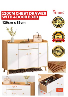 120CM CHEST DRAWER WITH 4 DOOR B33B