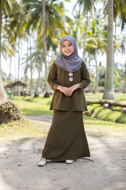 LACE TYRAA (KIDS) OLIVE