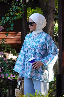 ZEINAB BATIK TOP ( Green  B3024 )
