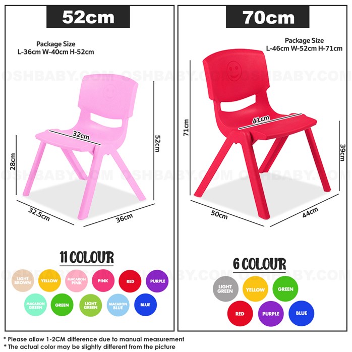 KINDERGARTEN CHAIR 52CM OSH BABY COLLECTION