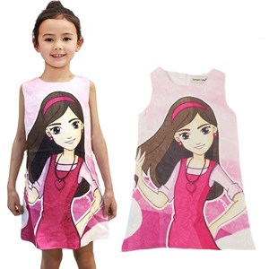 L166   ANIME JACQUARD DRESS ( SIZE 3-8Y )