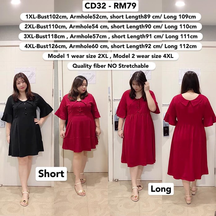 CD32 *Ready Stock *Bust 39 to 49 inch/ 100-126cm
