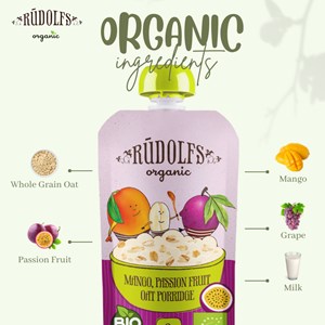 RUDOLFS PORRIDGE - ORGANIC MANGO PASSION OAT