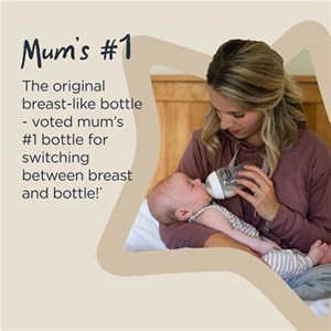 Tommee Tippee Closer to Nature Pure Glass Bottle 150ml with Slow flow Super Soft Teat