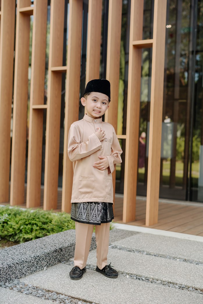 Baju Melayu Premium Damian Kids – Black (Copy)