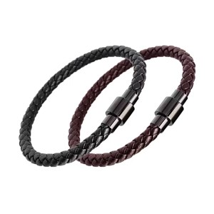 PU LEATHER BRACELET STAINLESS STEEL