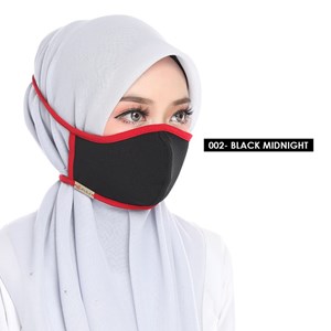 FACEMASK 3PLY  - 002 BLACK MIDNIGHT