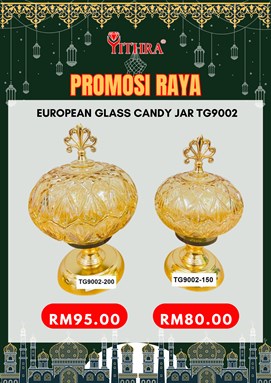 EUROPEAN GLASS CANDY JAR TG9002