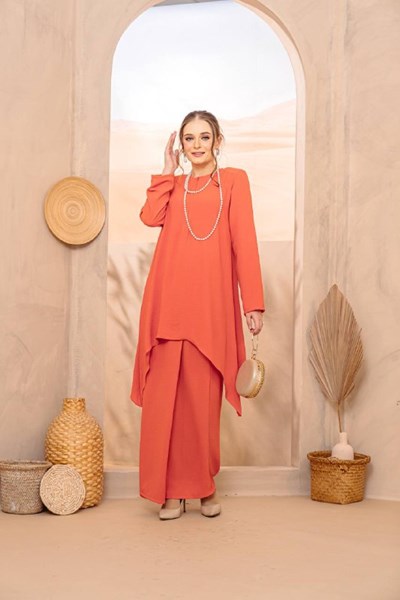 CAMELLIA KURUNG ORANGE