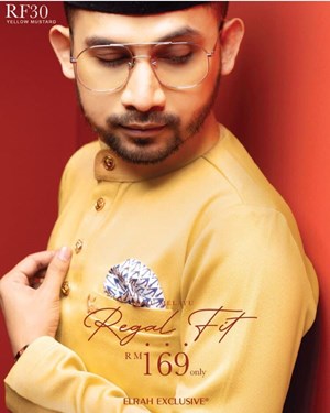BAJU MELAYU REGAL FIT (YELLOW MUSTARD)