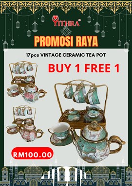 17pcs VINTAGE CERAMIC TEA POT