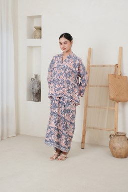 KEBAYA SERI EMBUN ( KSE 011 Pinkgrey )