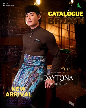BAJU MELAYU DAYTONA (KATALOG BROWN) *FREE SAMPIN BIASA