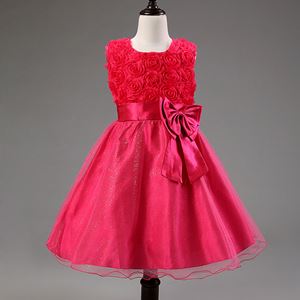 @ G5-30  Girls Princess Dress - ROSE PINK   ( SZ 70-160 )