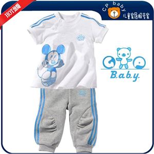 @  CP033 BLUE MICKEY WHITE TOP + GREY PANT