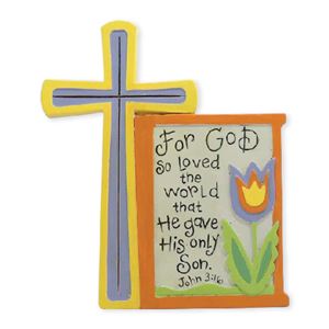 For God so loved Plaque w/Cross